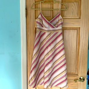 J Crew Striped Midi Dress